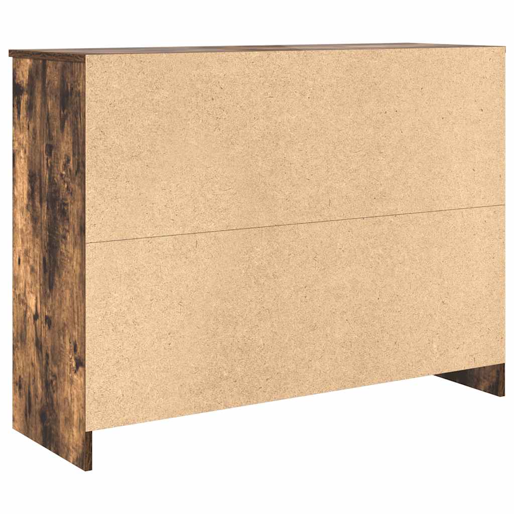 Skjenk med 3 skuffer røkt eik 101x35x76 cm konstruert tre