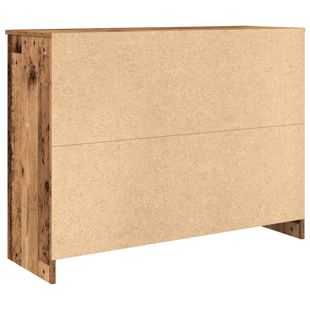 Skjenk med 6 skuffer gammelt tre 101x35x76 cm konstruert tre