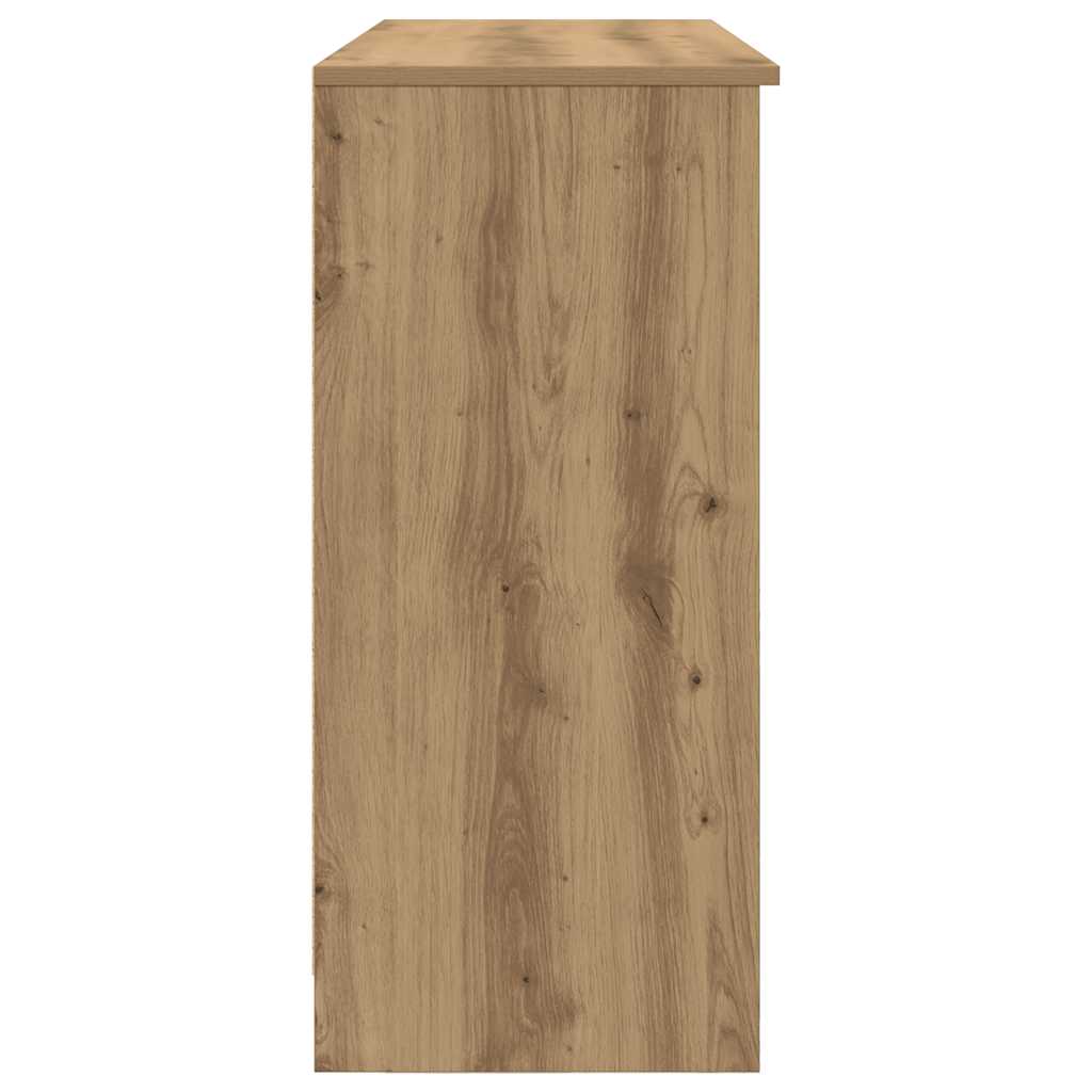 Skjenk med 6 skuffer artisan eik 101x35x76 cm konstruert tre