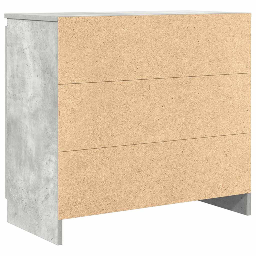 Skjenk med skuff betonggrå 71x35x65 cm konstruert tre