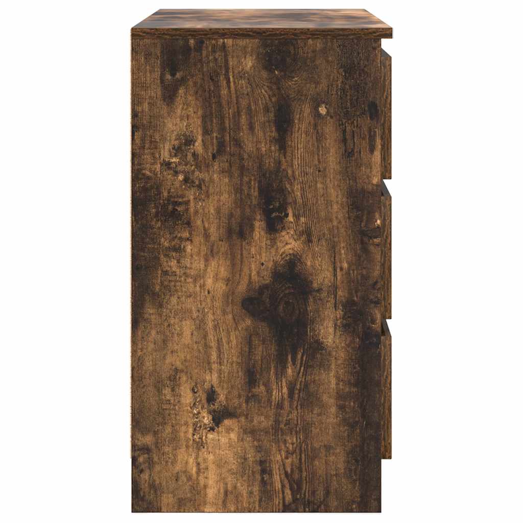 Skjenk med skuff røkt eik 71x35x65 cm konstruert tre