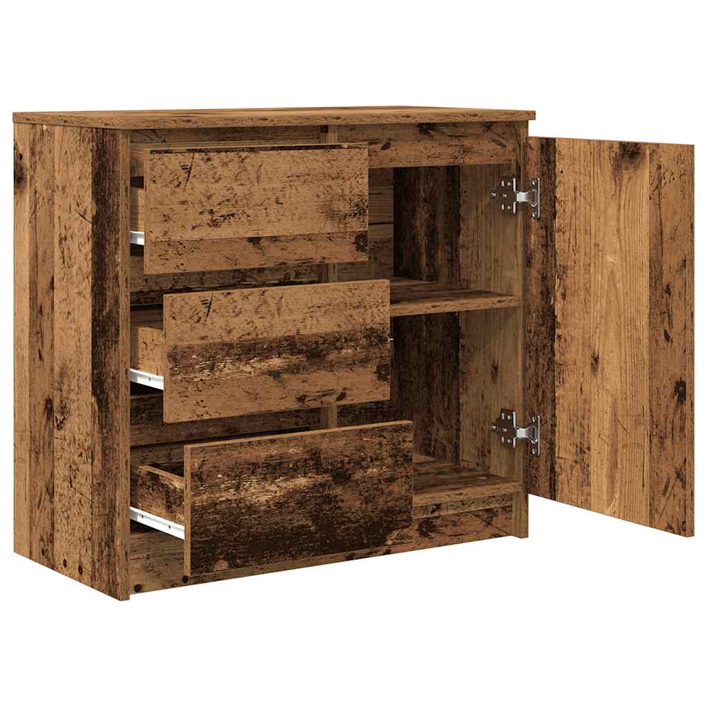 Skjenk med skuff gammelt tre 71x35x65 cm konstruert tre
