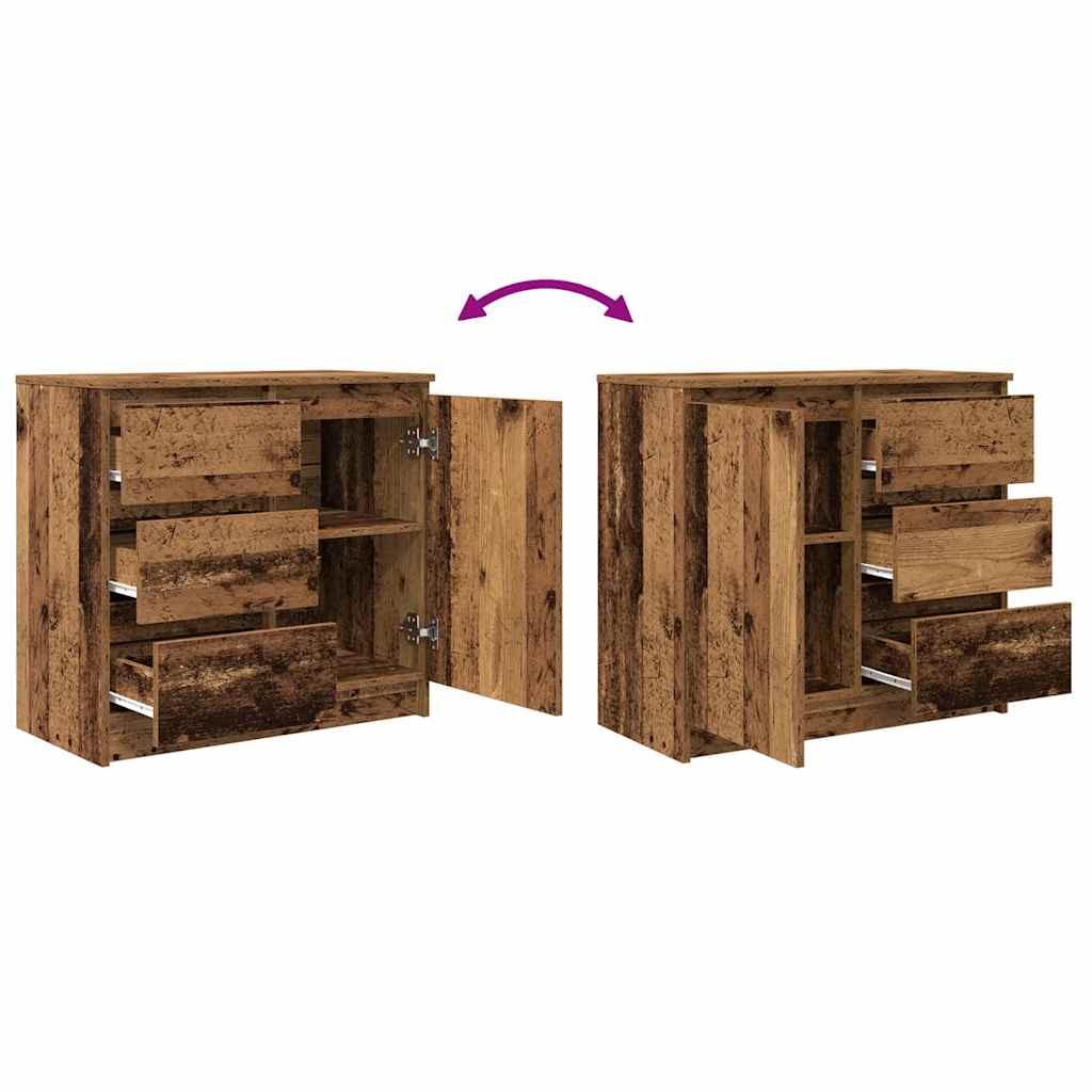 Skjenk med skuff gammelt tre 71x35x65 cm konstruert tre