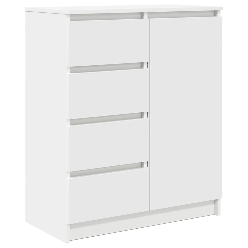 Skjenk med skuffer hvit 71x35x84 cm konstruert tre