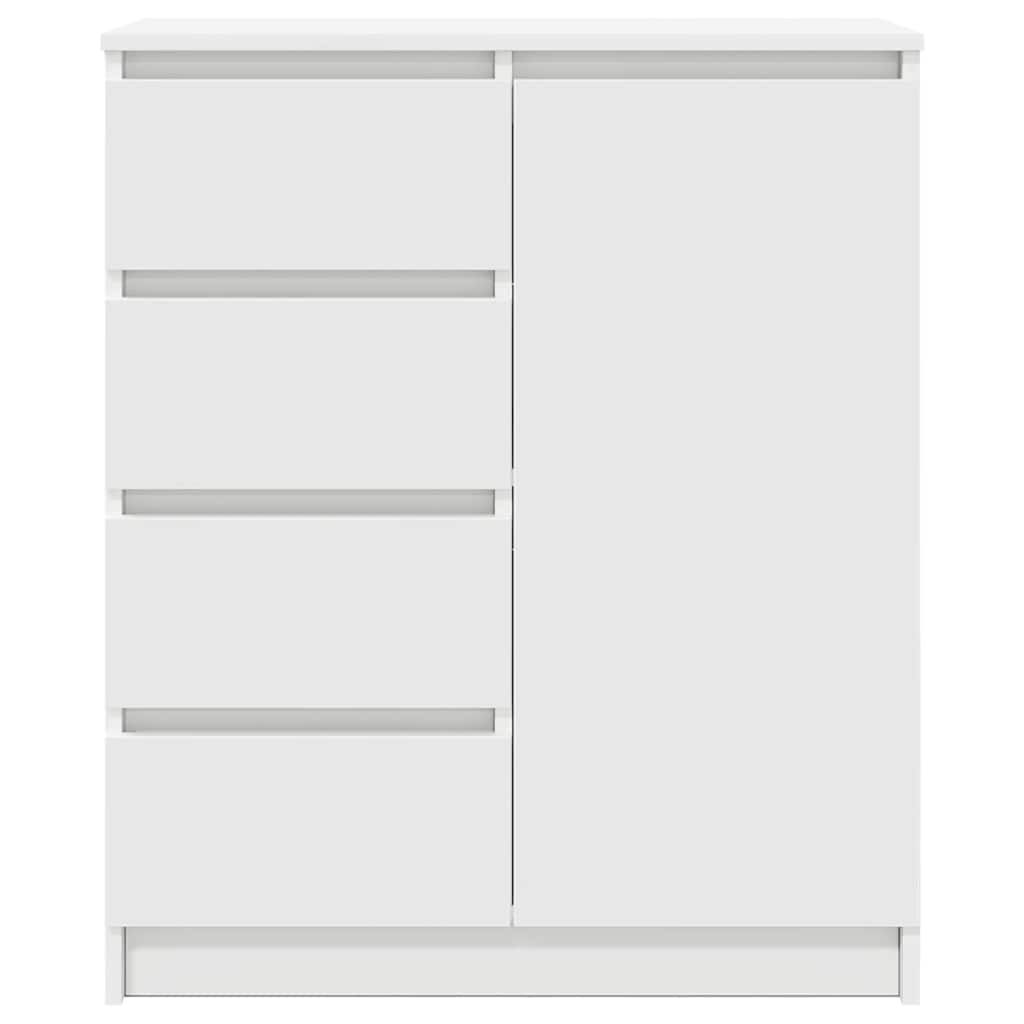 Skjenk med skuffer hvit 71x35x84 cm konstruert tre