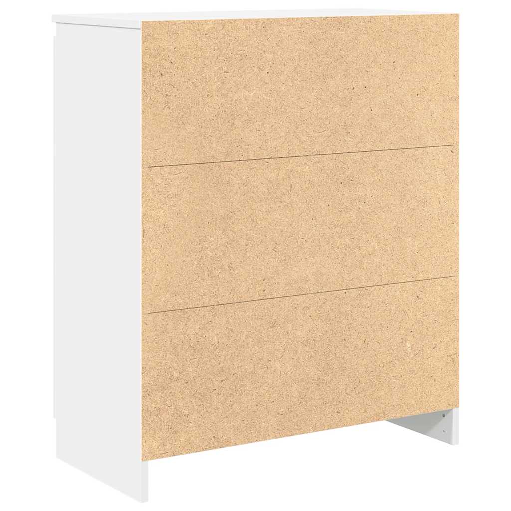 Skjenk med skuffer hvit 71x35x84 cm konstruert tre