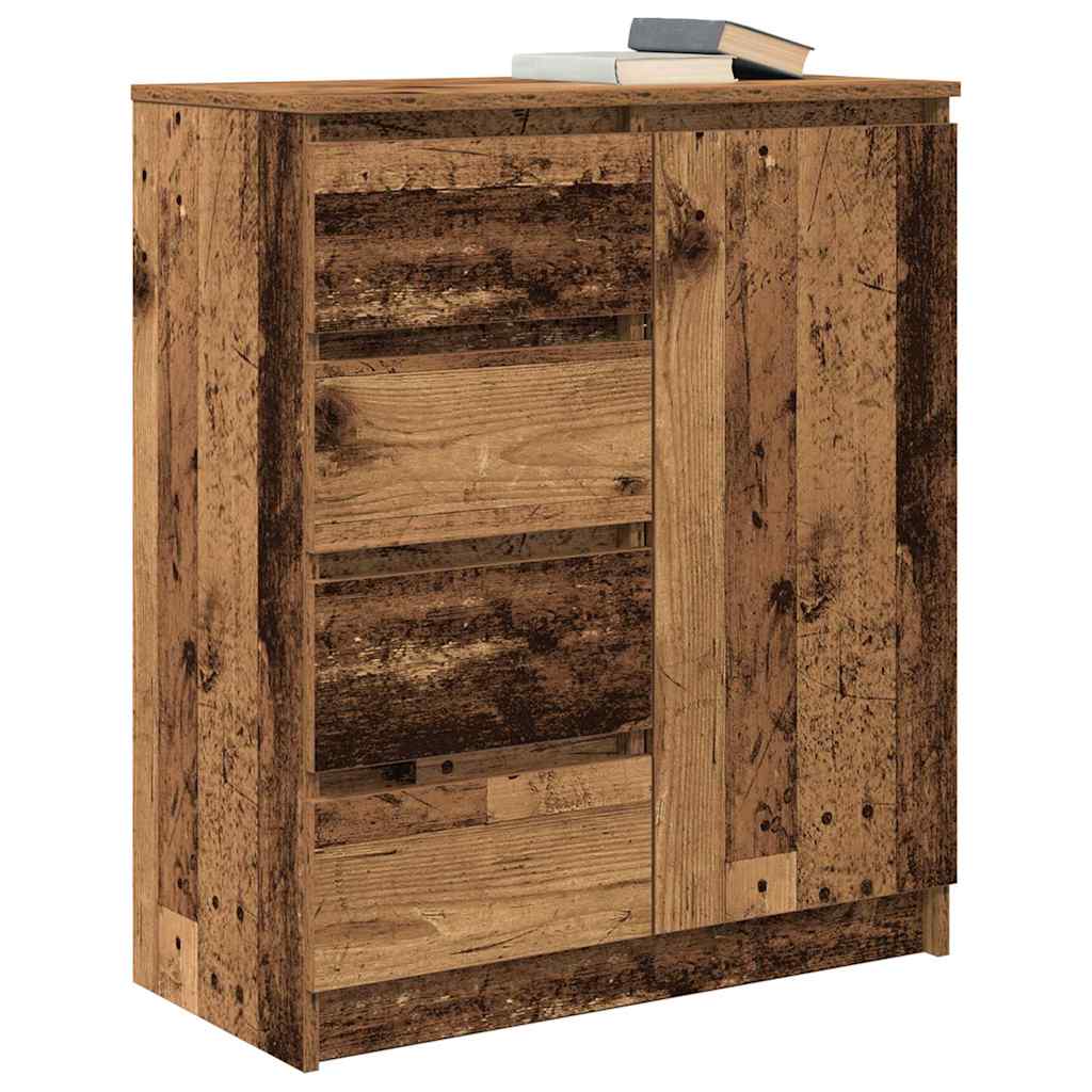 Skjenk med skuffer gammelt tre 71x35x84 cm konstruert tre