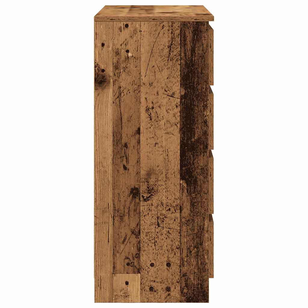 Skjenk med skuffer gammelt tre 71x35x84 cm konstruert tre