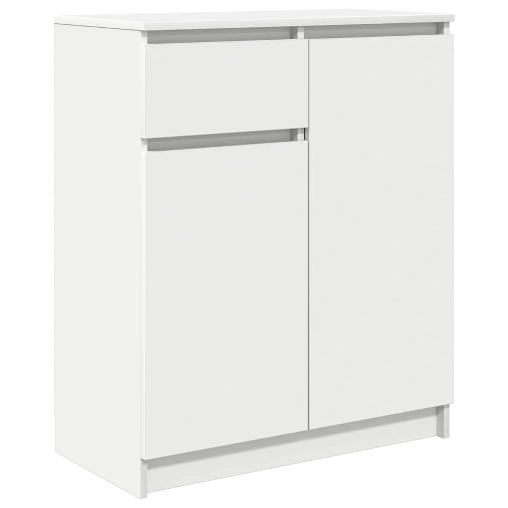 Skjenk med skuff hvit 71x35x84 cm konstruert tre