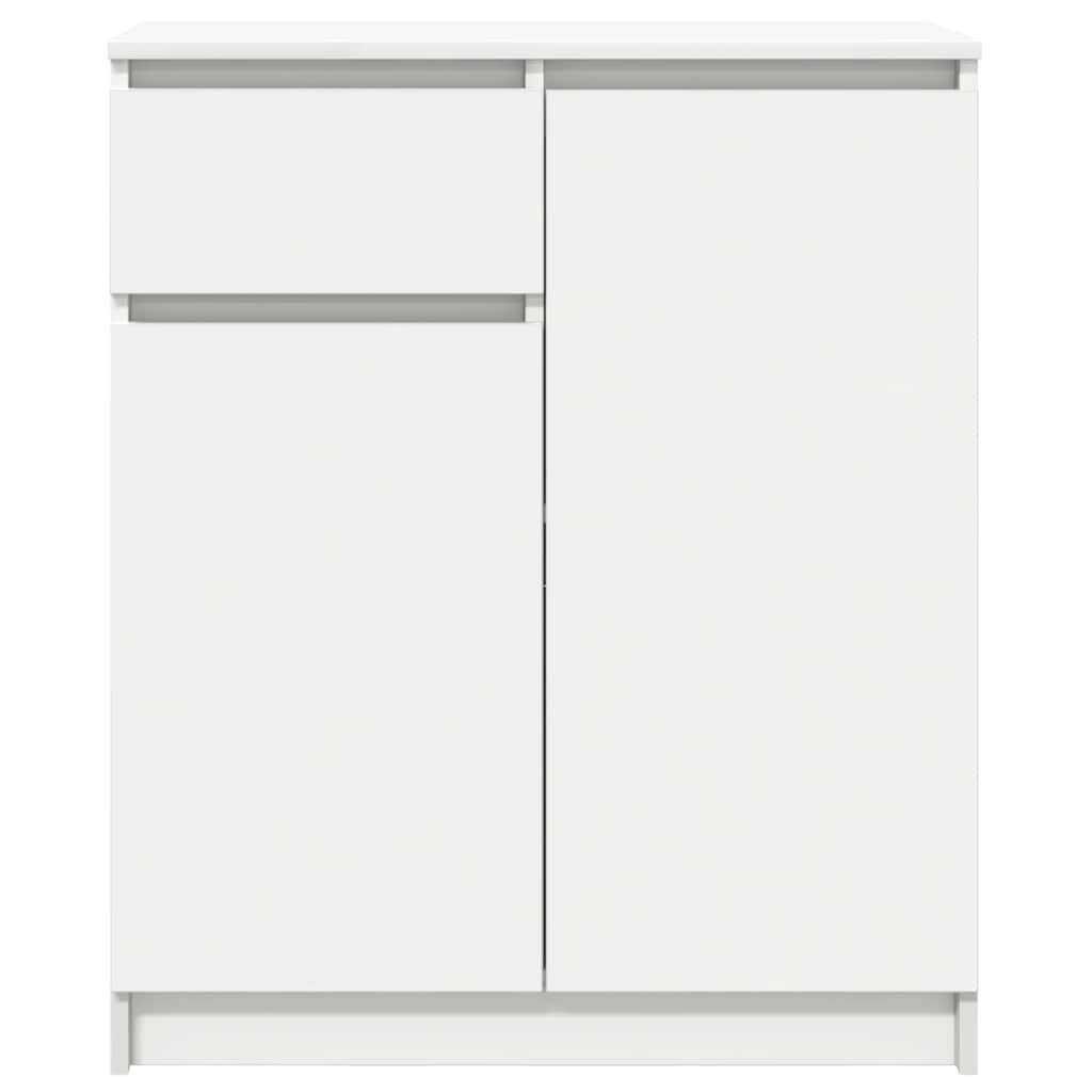 Skjenk med skuff hvit 71x35x84 cm konstruert tre