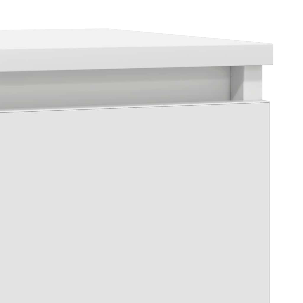 Skjenk med skuff hvit 71x35x84 cm konstruert tre