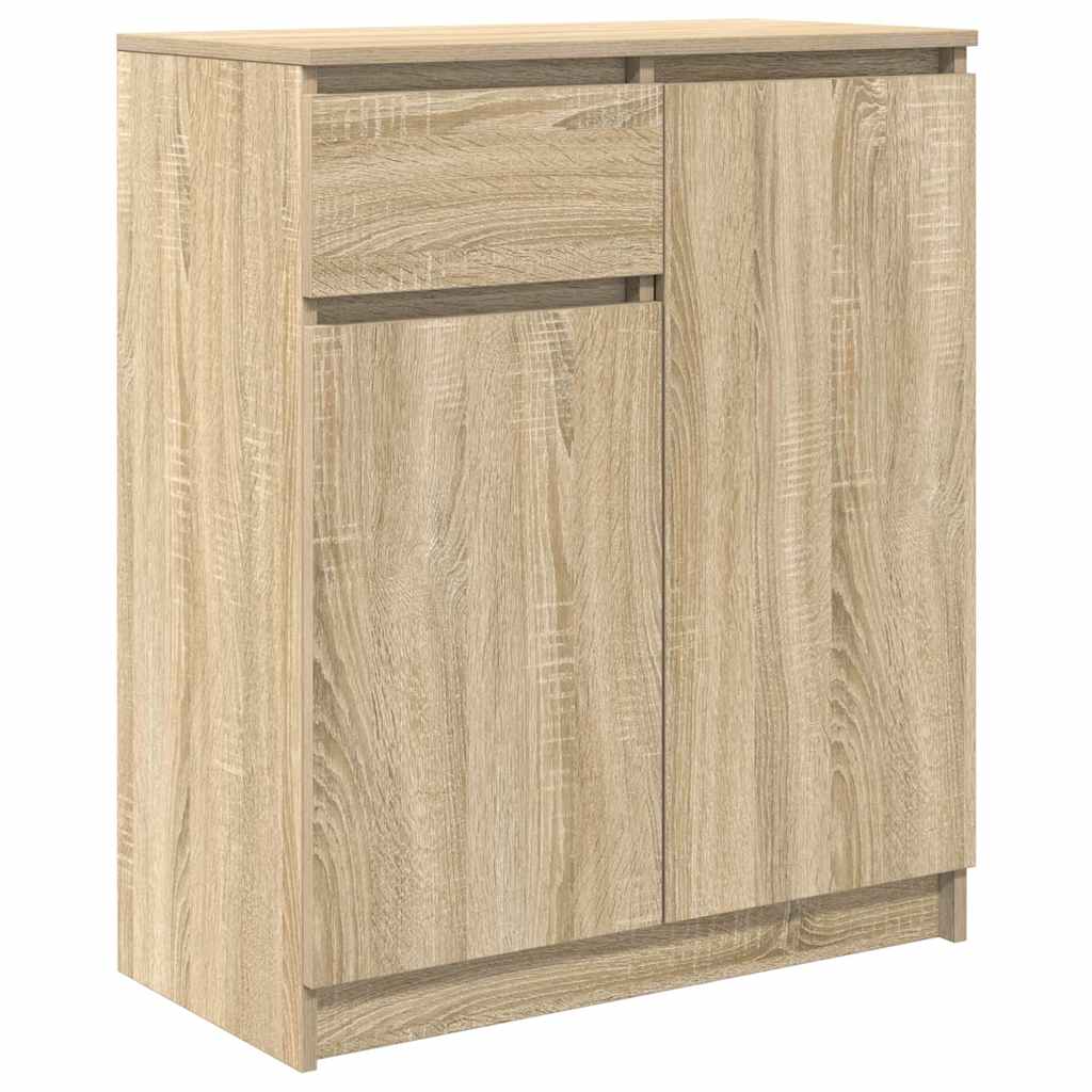 Skjenk med skuff sonoma eik 71x35x84 cm konstruert tre