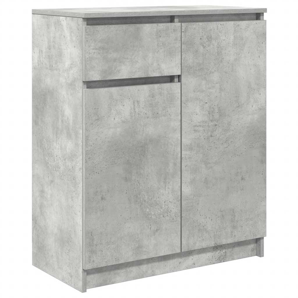 Skjenk med skuff betonggrå 71x35x84 cm konstruert tre