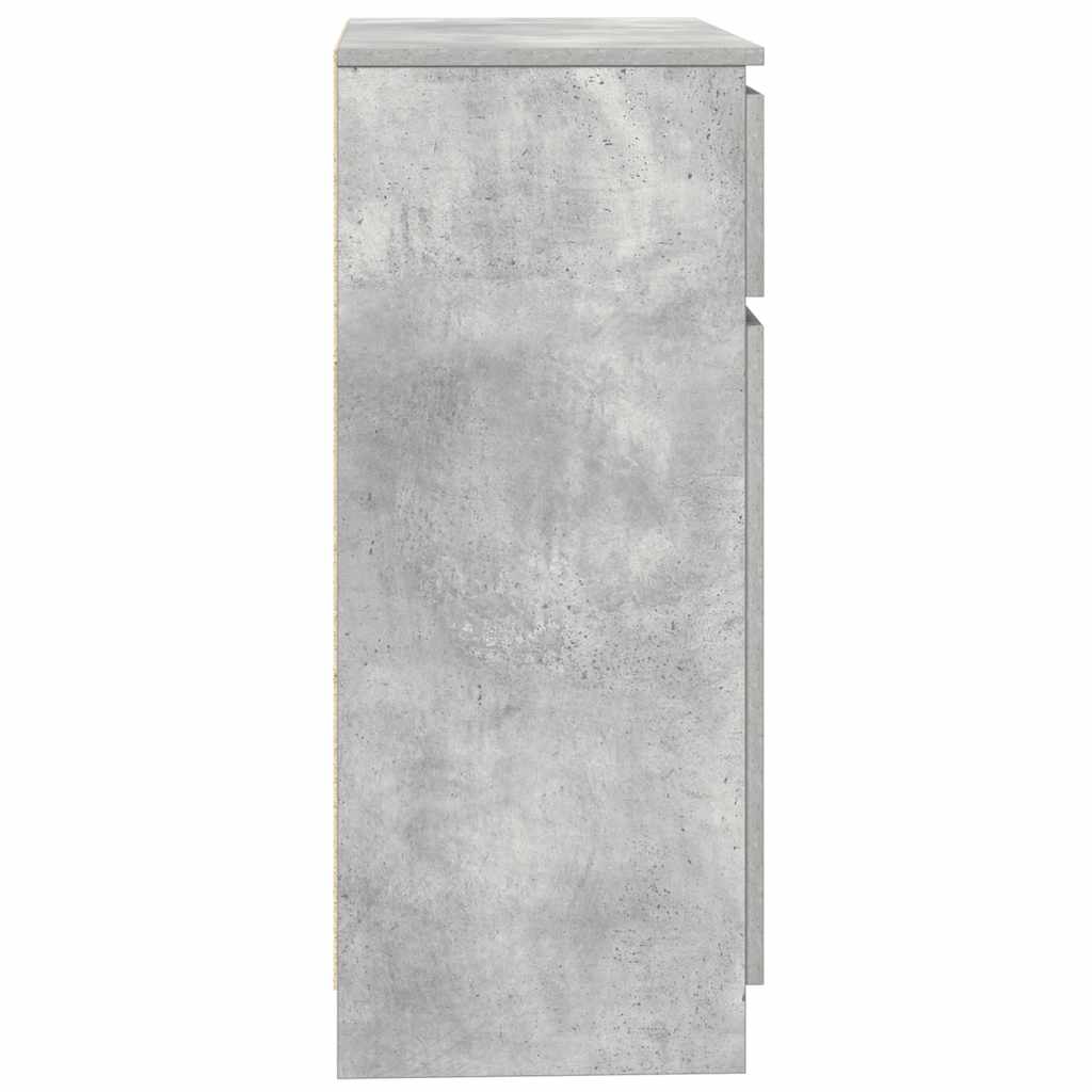 Skjenk med skuff betonggrå 71x35x84 cm konstruert tre