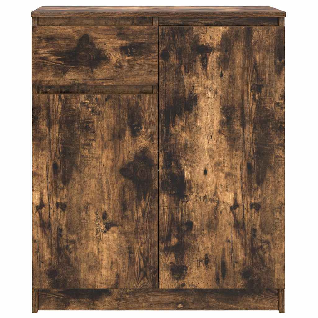 Skjenk med skuff røkt eik 71x35x84 cm konstruert tre
