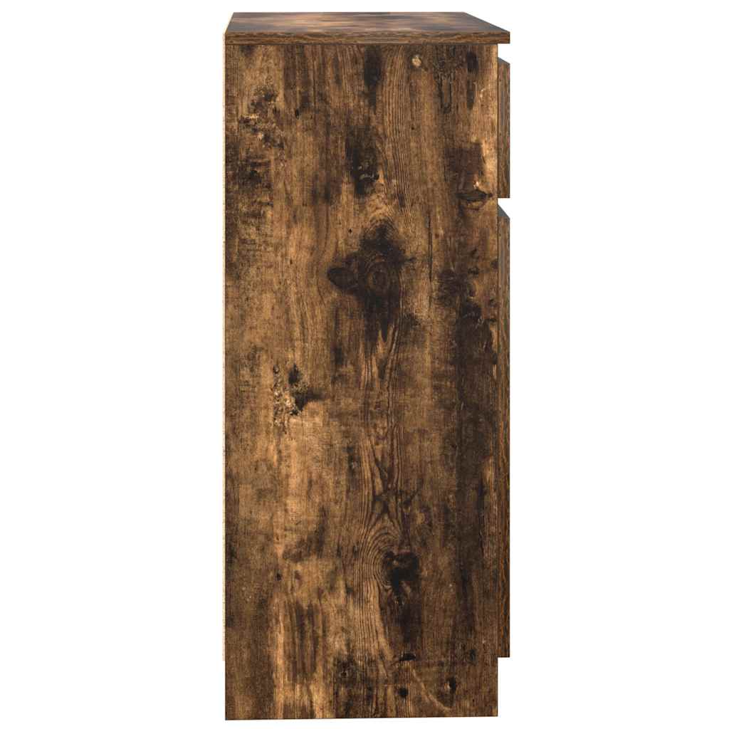 Skjenk med skuff røkt eik 71x35x84 cm konstruert tre