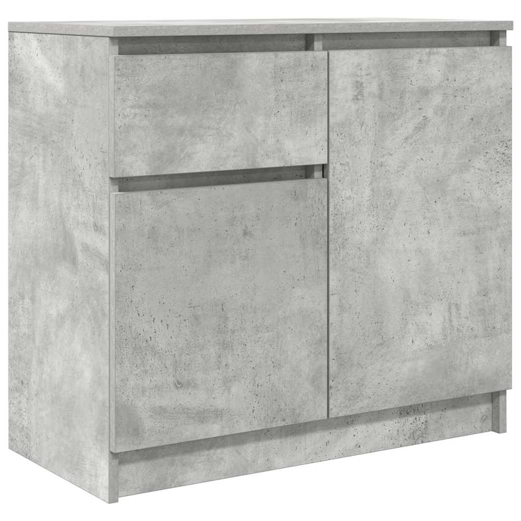 Skjenk med skuff betonggrå 71x35x65 cm konstruert tre