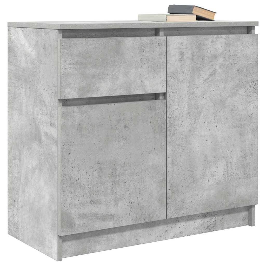 Skjenk med skuff betonggrå 71x35x65 cm konstruert tre