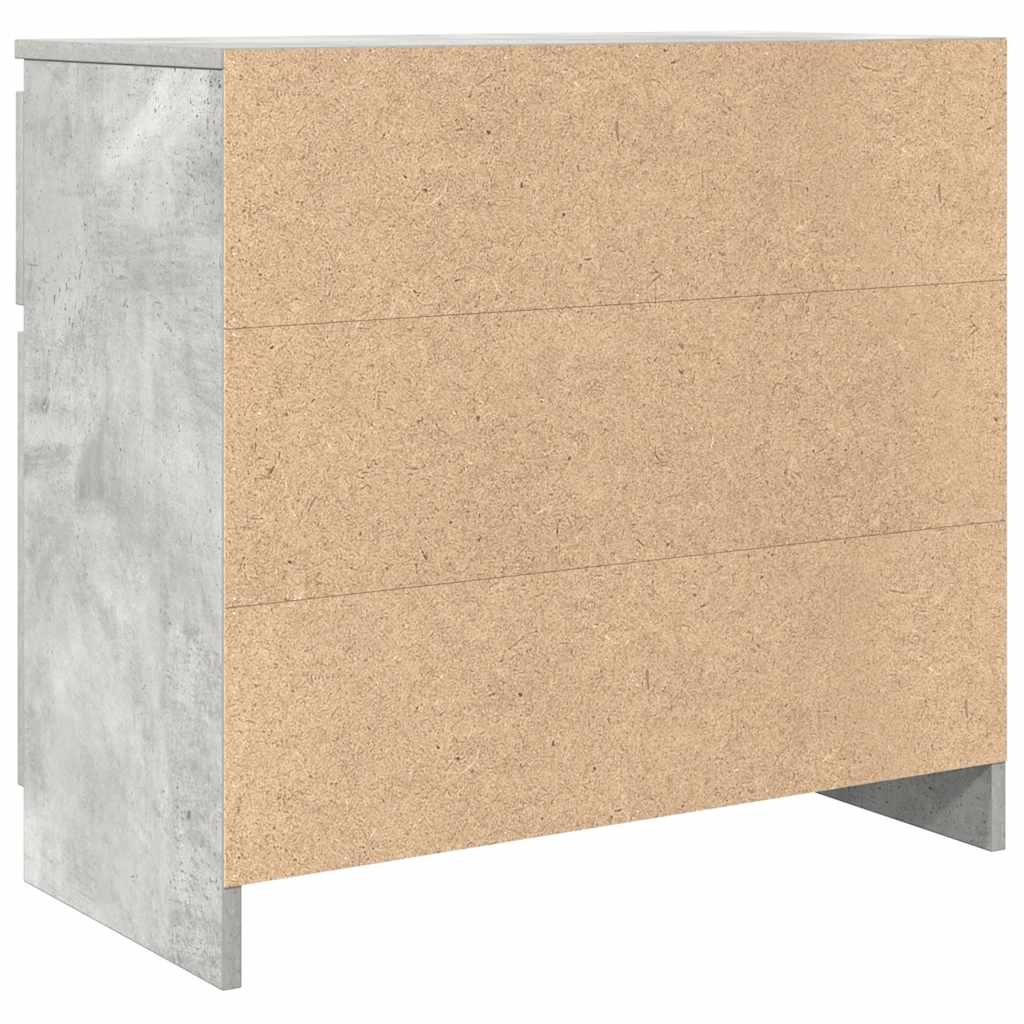 Skjenk med skuff betonggrå 71x35x65 cm konstruert tre