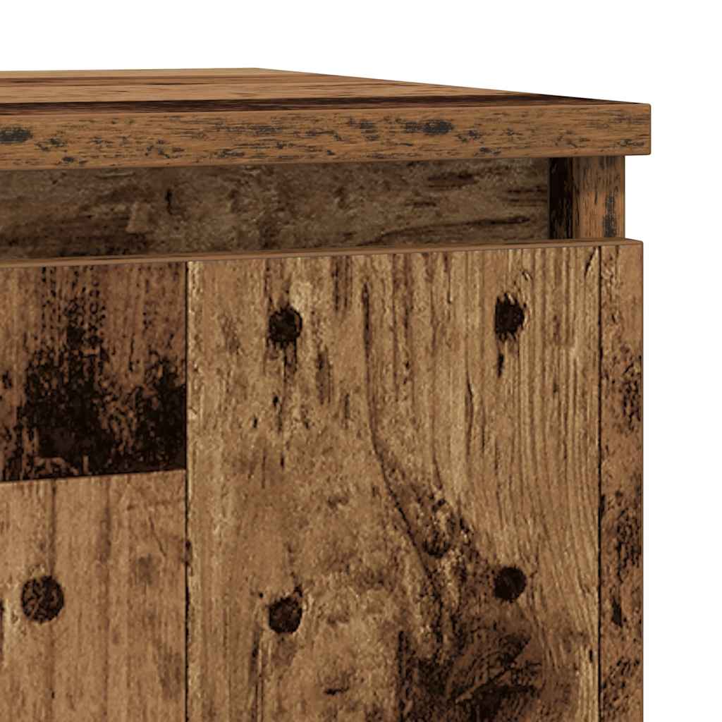 Skjenk med skuff gammelt tre 71x35x65 cm konstruert tre