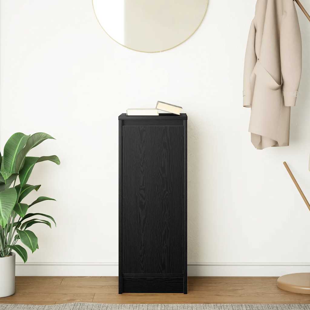 Skjenk svart eik 29,5x34x76 cm konstruert tre