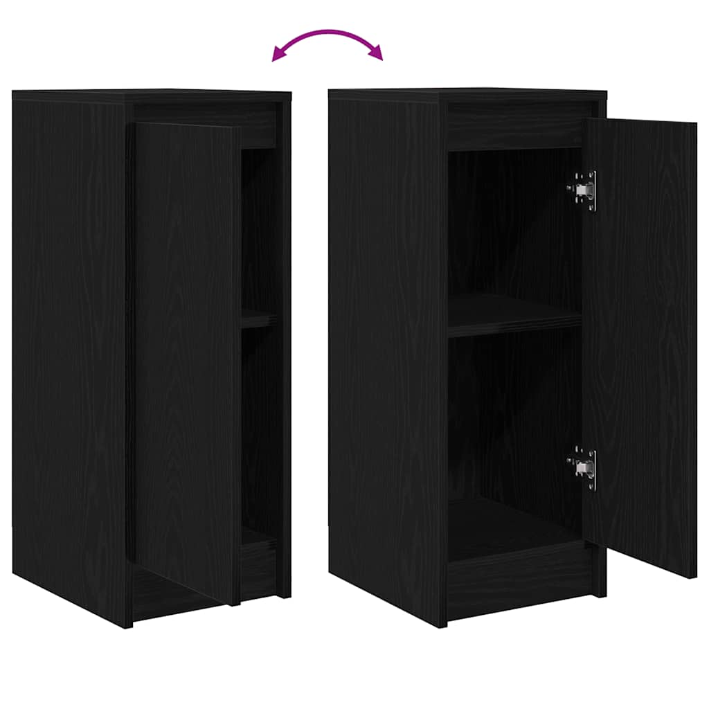 Skjenk svart eik 29,5x34x76 cm konstruert tre