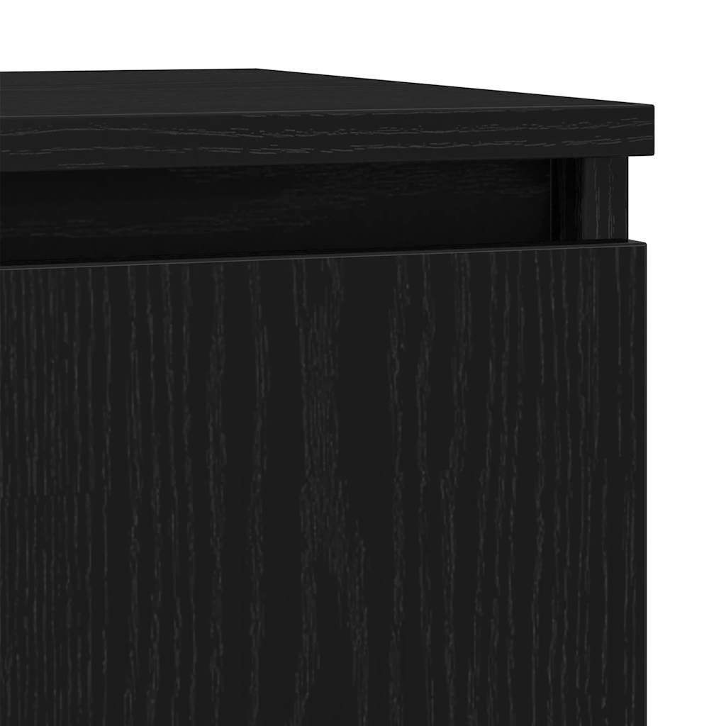 Skjenk svart eik 29,5x34x76 cm konstruert tre