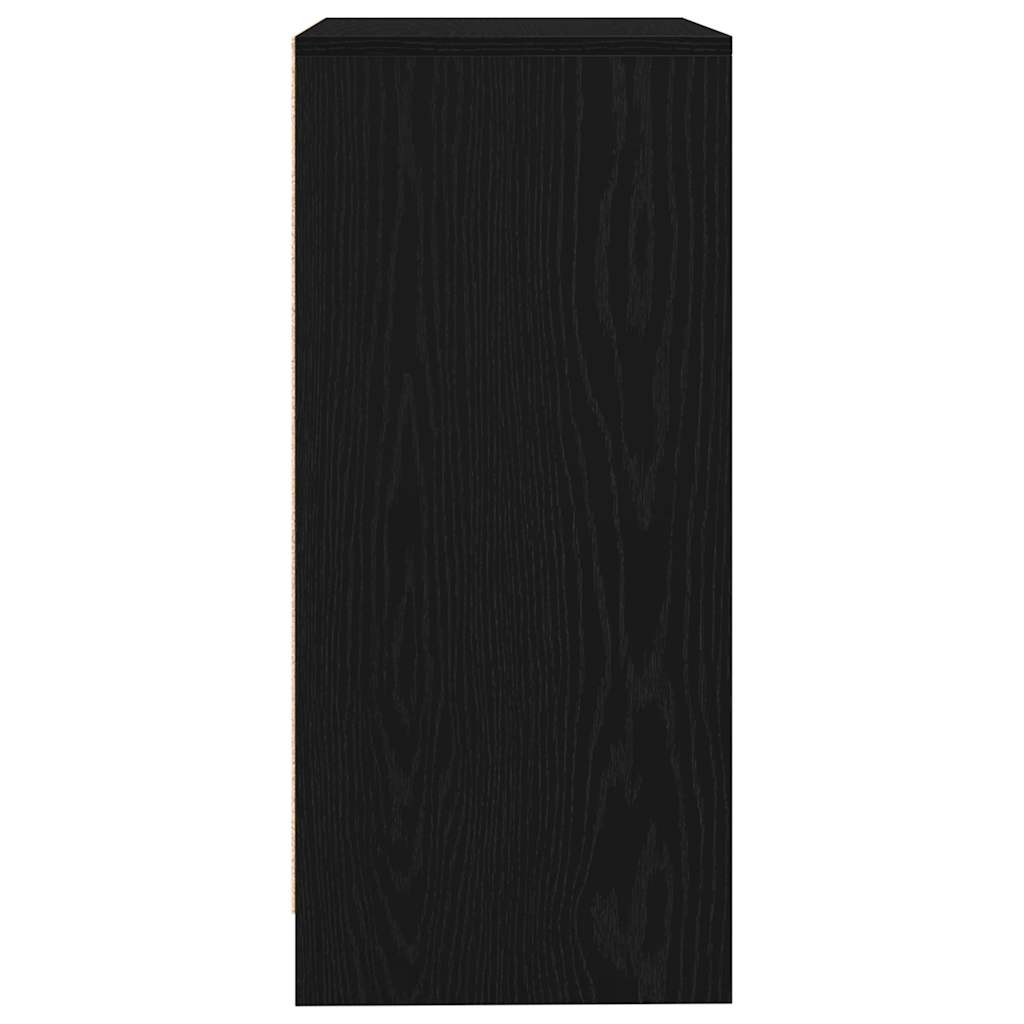 Skjenk svart eik 57x34x76 cm konstruert tre