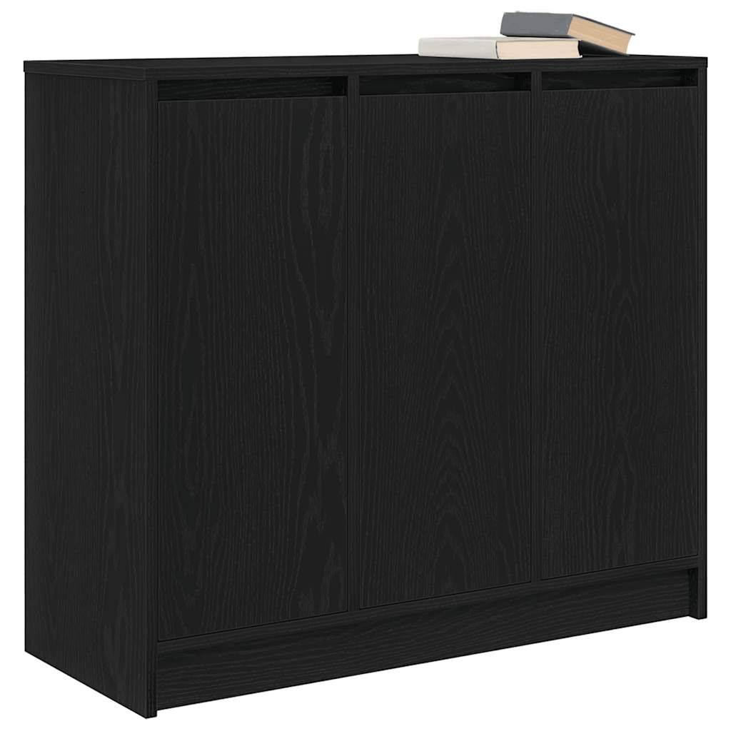 Skjenk svart eik 85x34x76 cm konstruert tre