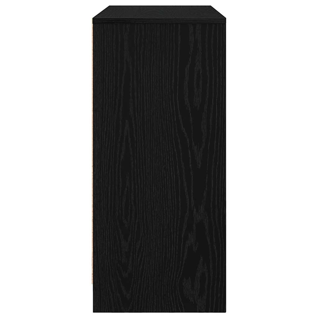 Skjenk svart eik 85x34x76 cm konstruert tre