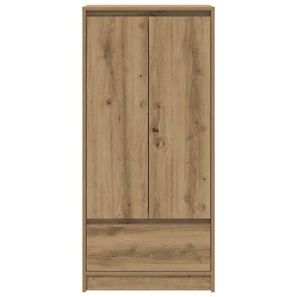 Skap med skuff artisan eik 55,5x34x119,5 cm konstruert tre