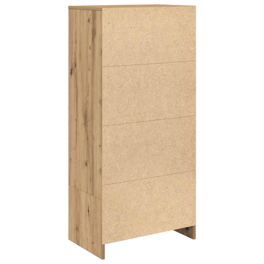 Skap med skuff artisan eik 55,5x34x119,5 cm konstruert tre