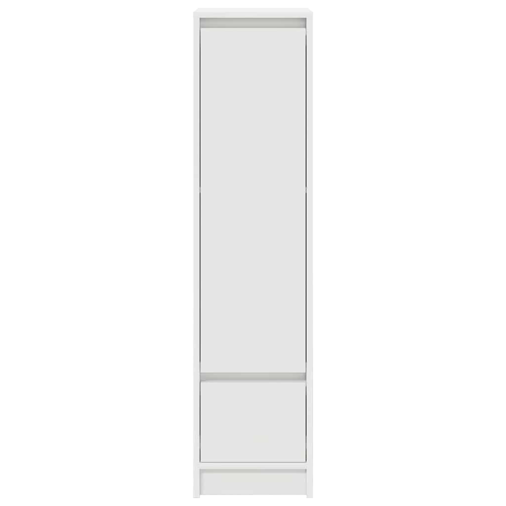 Highboard hvit 29,5x34x119,5 cm konstruert tre