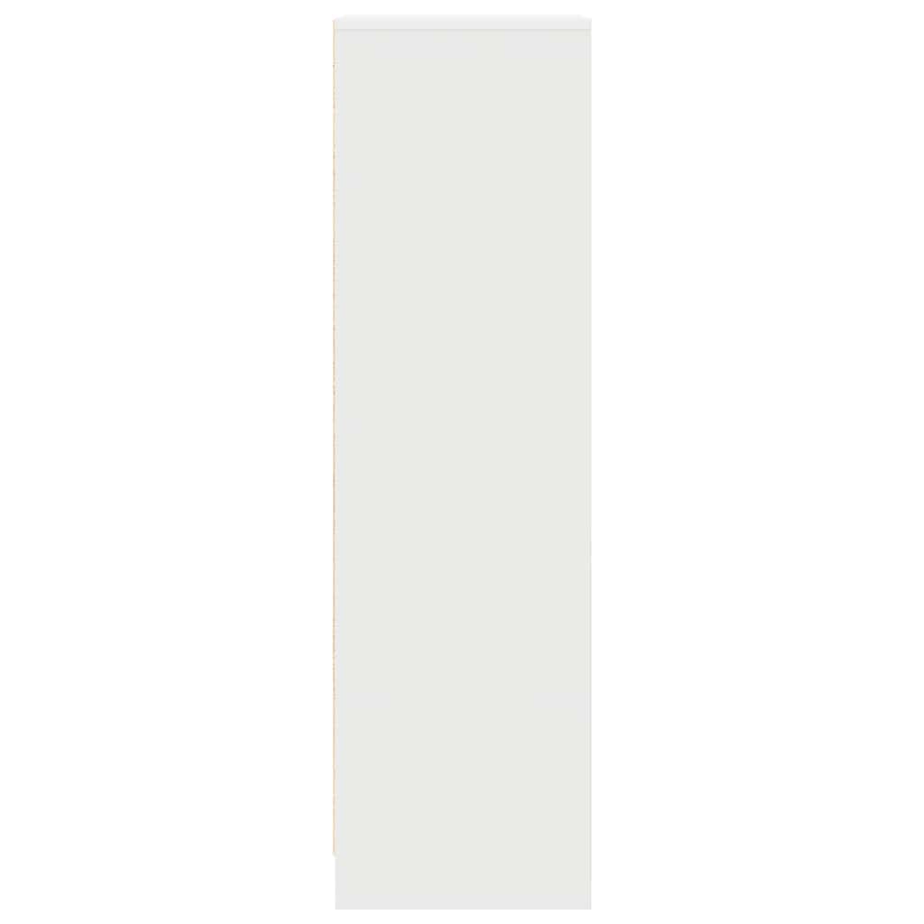 Highboard hvit 29,5x34x119,5 cm konstruert tre