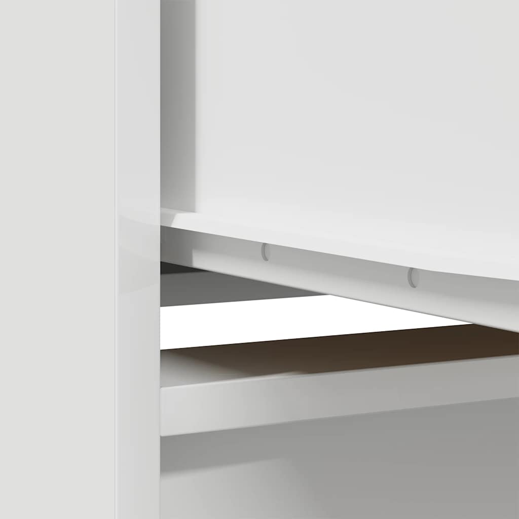 Highboard hvit 29,5x34x119,5 cm konstruert tre