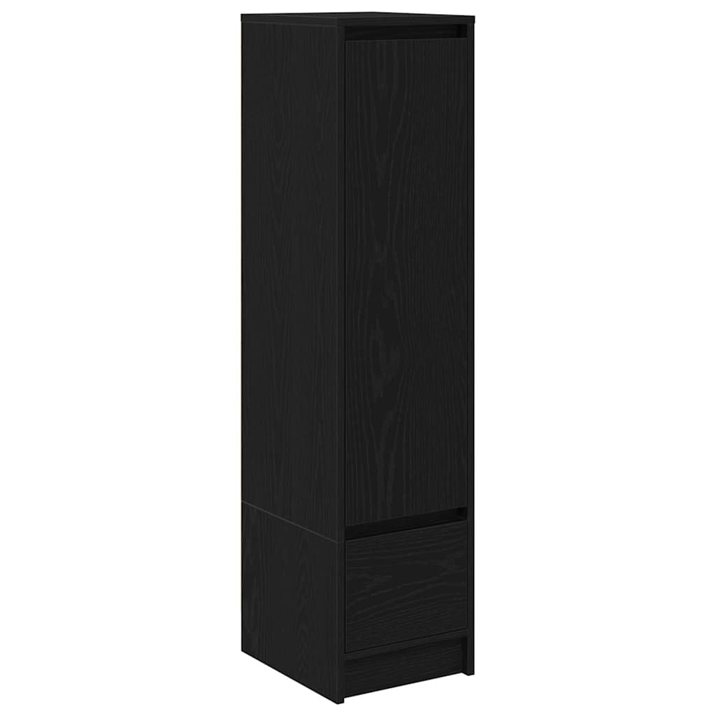 Høybord svart eik 29,5x34x119,5 cm konstruert tre