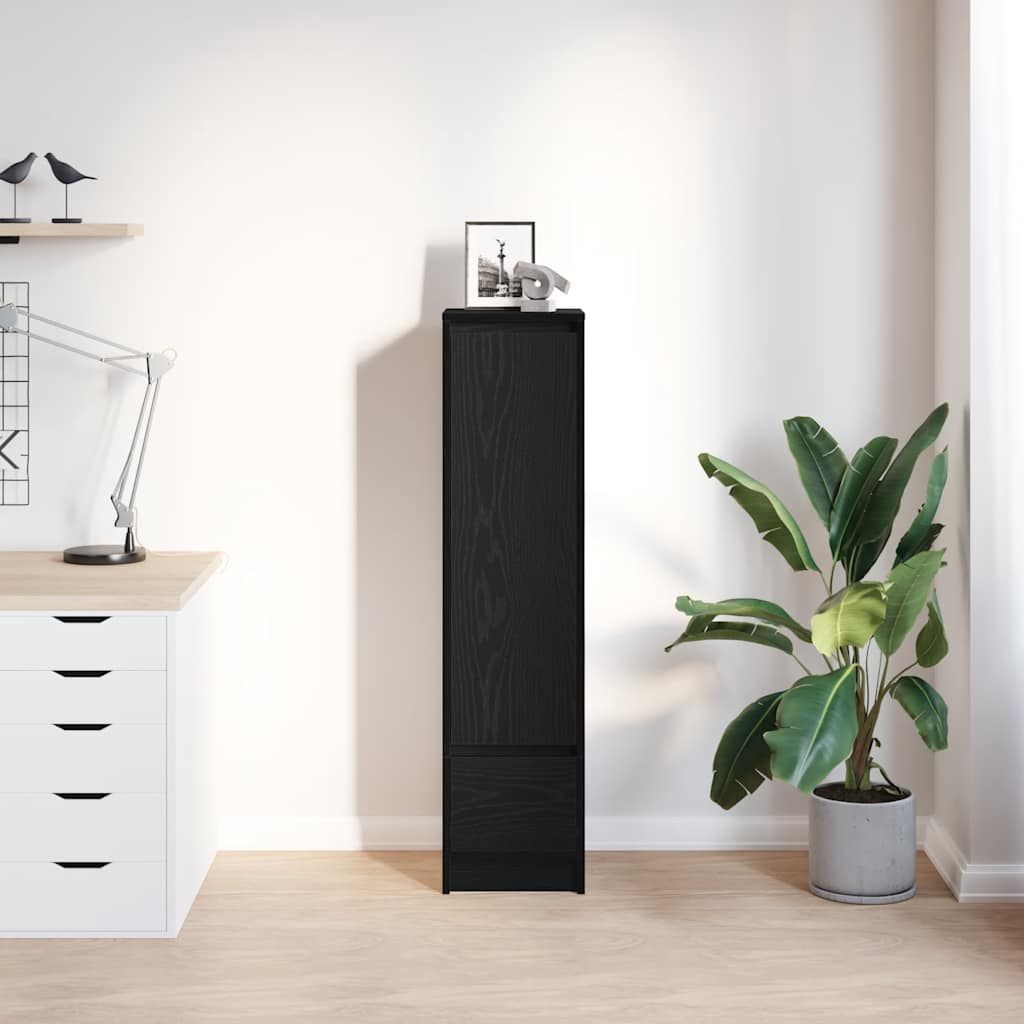 Høybord svart eik 29,5x34x119,5 cm konstruert tre
