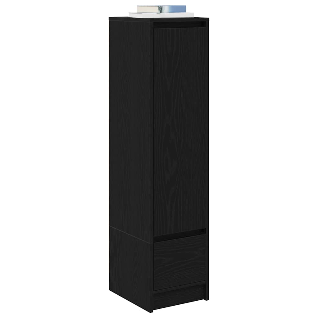 Høybord svart eik 29,5x34x119,5 cm konstruert tre