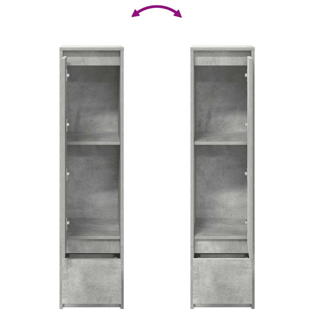Highboard betonggrå 29,5x34x119,5 cm konstruert tre