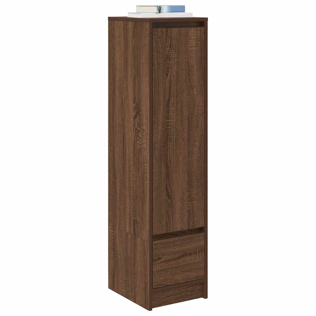 Høybord brun eik 29,5x34x119,5 cm konstruert tre
