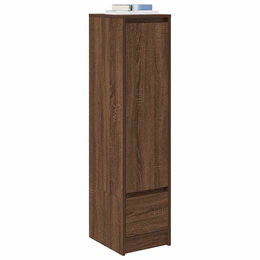 Høybord brun eik 29,5x34x119,5 cm konstruert tre