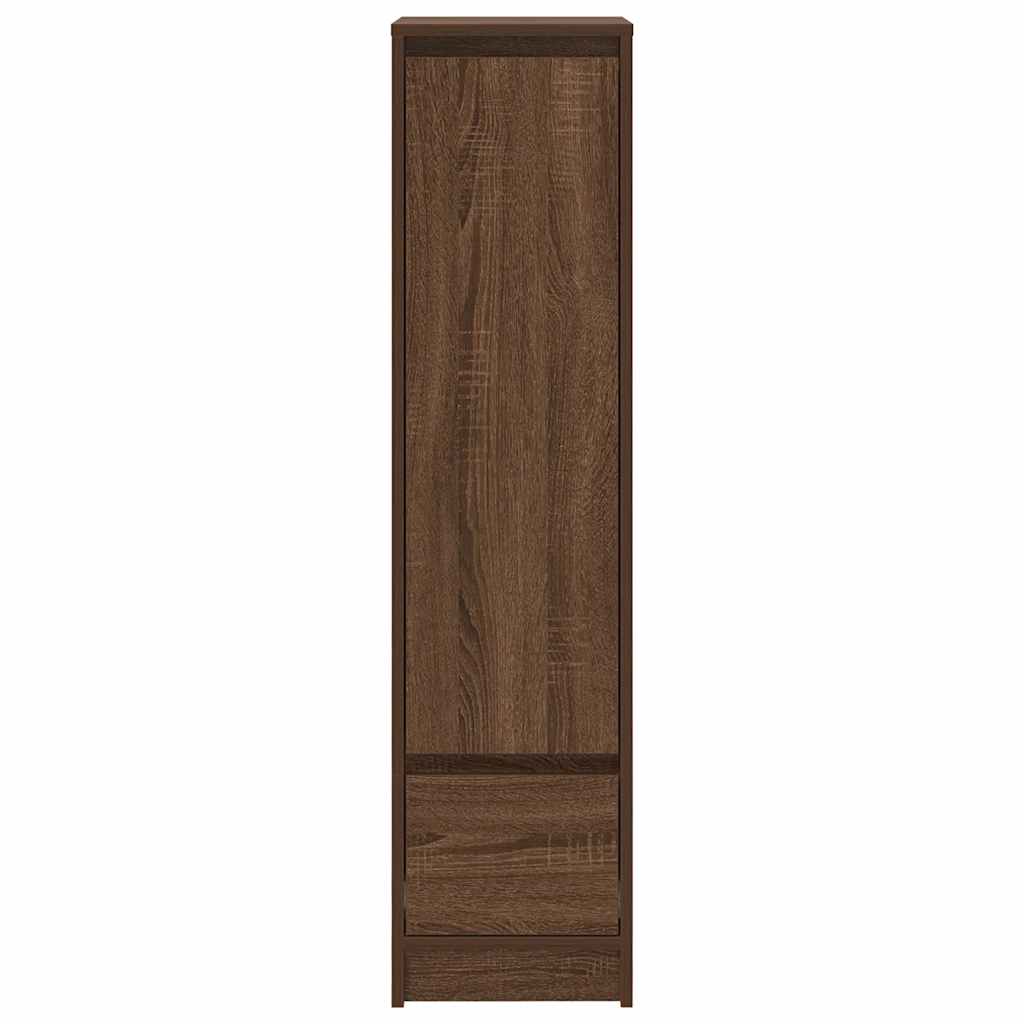 Høybord brun eik 29,5x34x119,5 cm konstruert tre