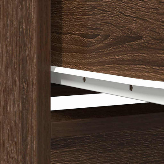 Høybord brun eik 29,5x34x119,5 cm konstruert tre