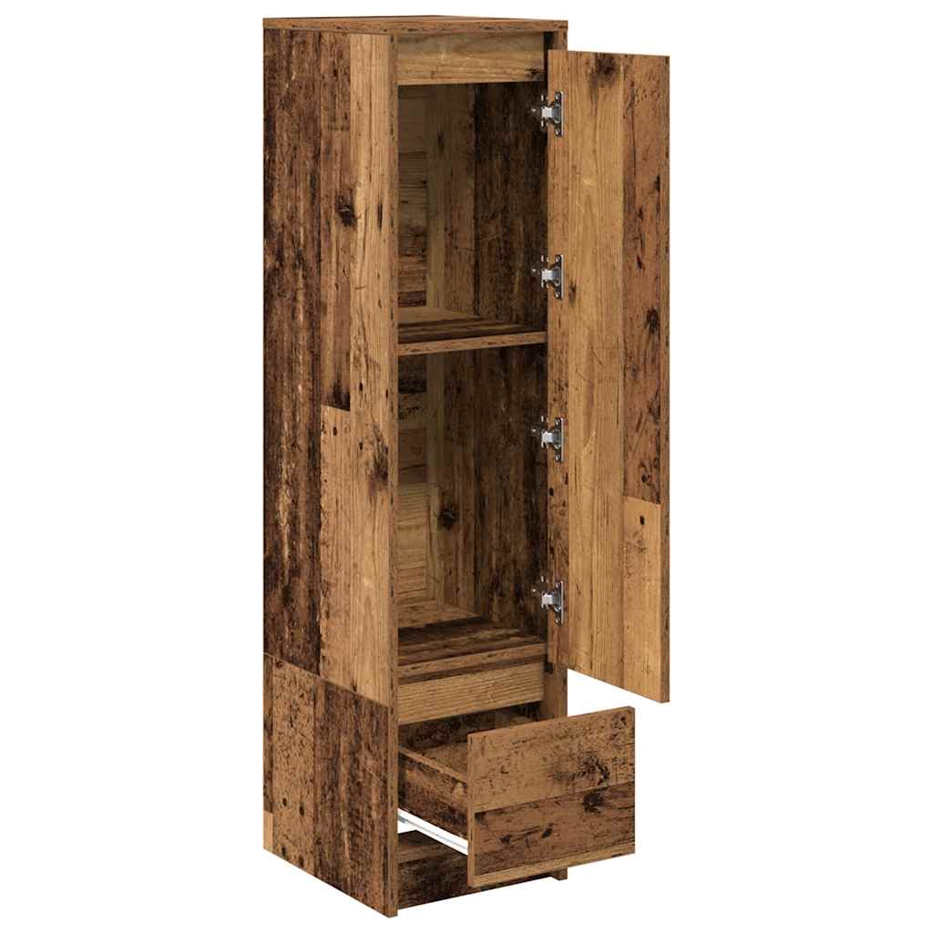 Highboard gammelt tre 29,5x34x119,5 cm konstruert tre