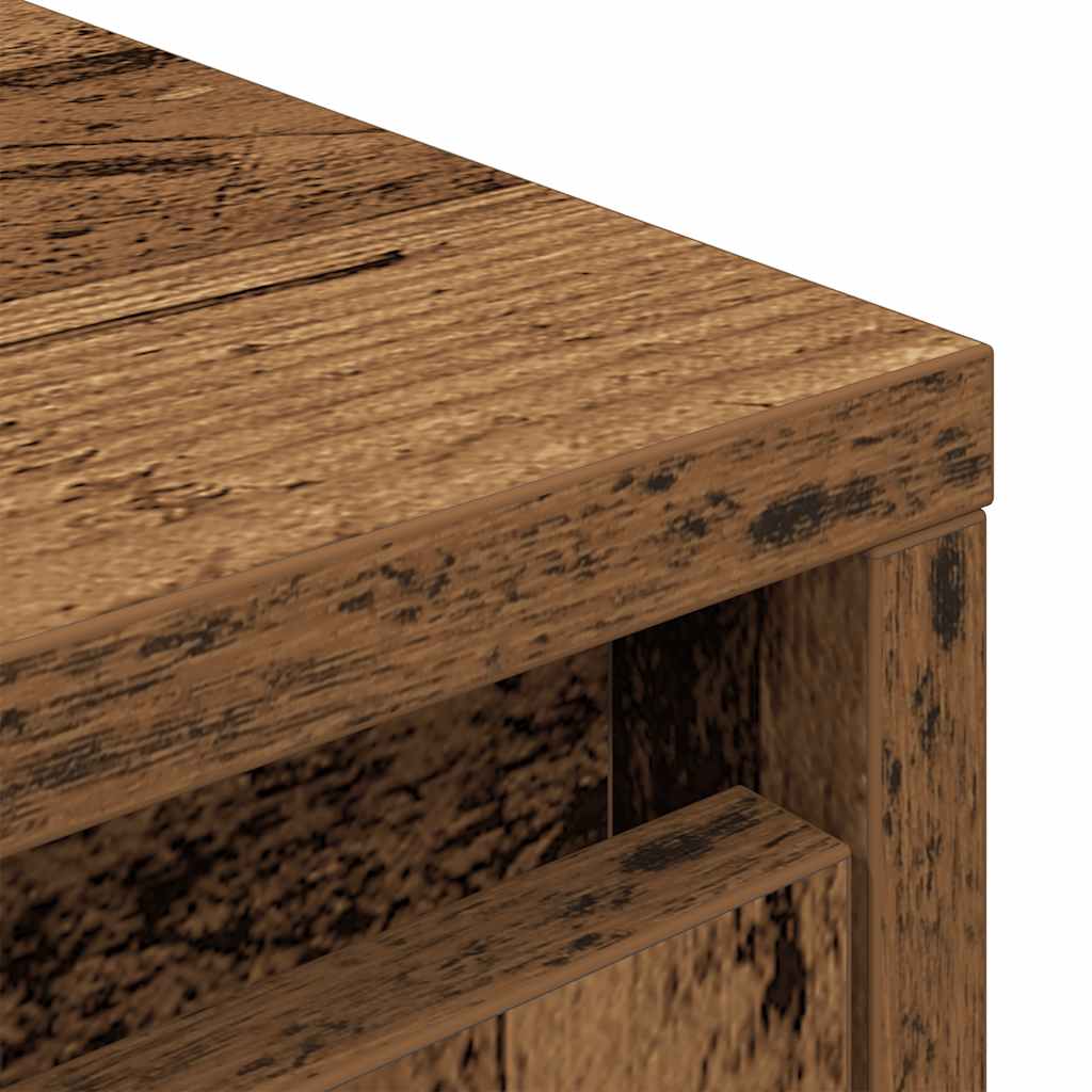 Highboard gammelt tre 29,5x34x119,5 cm konstruert tre