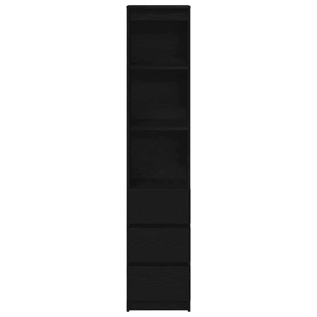 Høybord svart eik 37,5x35x180 cm konstruert tre