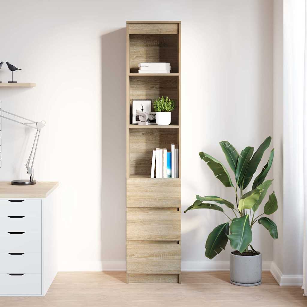 Høybord sonoma eik 37,5x35x180 cm konstruert tre