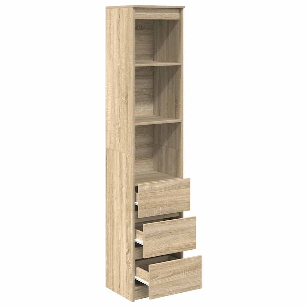 Høybord sonoma eik 37,5x35x180 cm konstruert tre