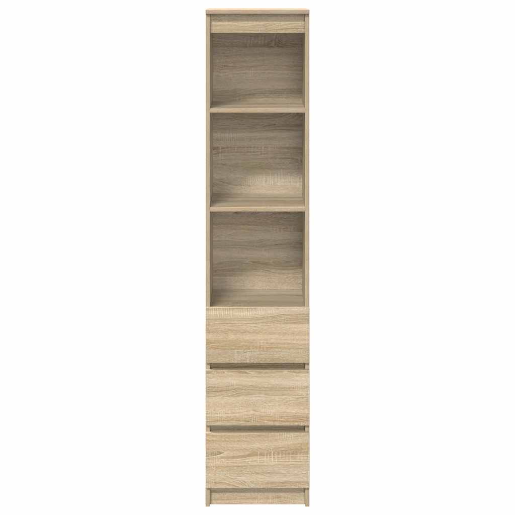 Høybord sonoma eik 37,5x35x180 cm konstruert tre