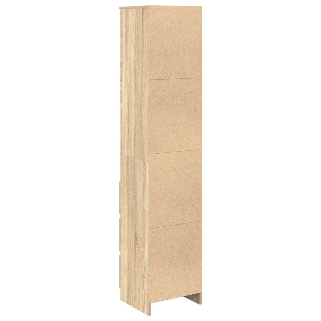 Høybord sonoma eik 37,5x35x180 cm konstruert tre